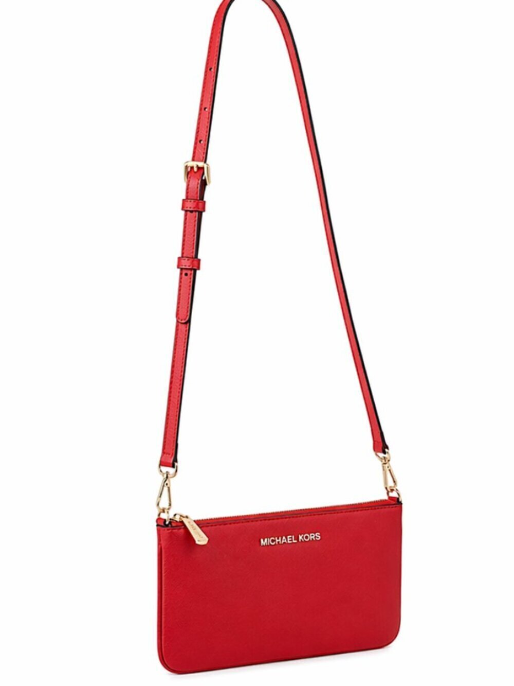 MICHAEL KORS Jet Set Travel Slim Red Crossbody Wallet Bag